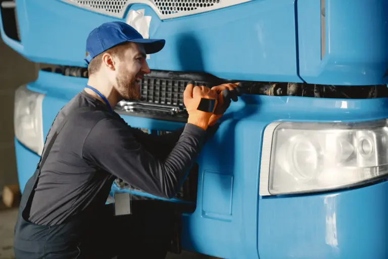 Technician arriving to help a stranded HGV with an AdBlue contamination issue