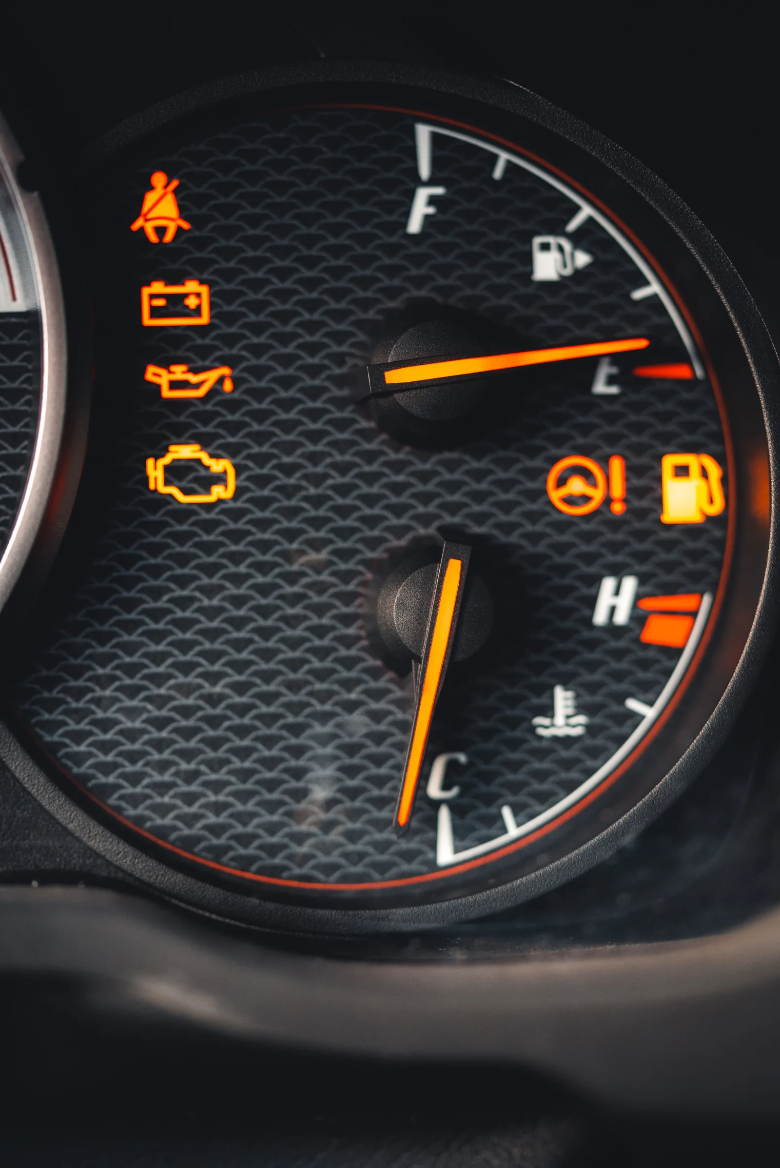 Car dashboard warning indicator - a common first sign of an AdBlue system issue