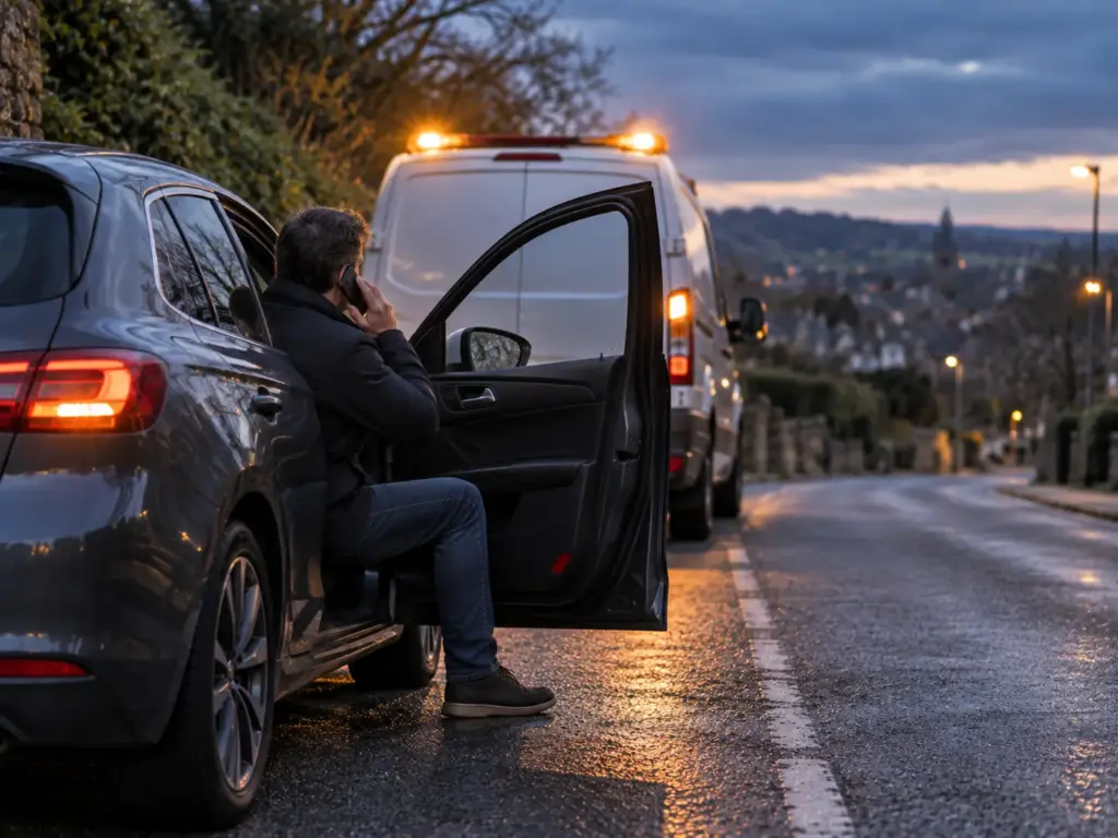 Driver calling Fuel Doctor UK for roadside wrong fuel assistance