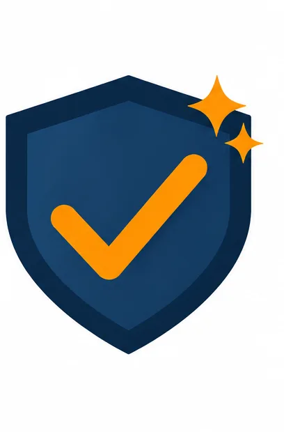 Shield with checkmark representing trusted guaranteed service