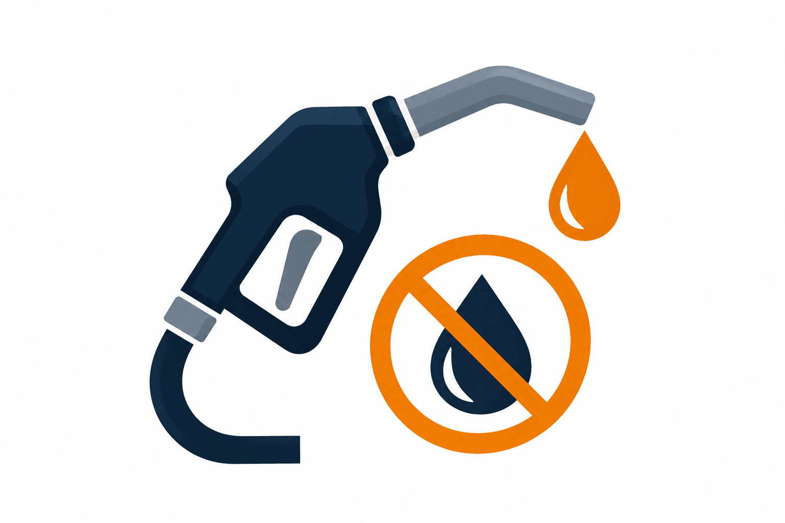 Icon warning against water or wrong fuel entering your fuel tank